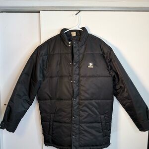 State Property Utility Winter Jacket Full Snap Zip Thermal Fatigue Black Size XL